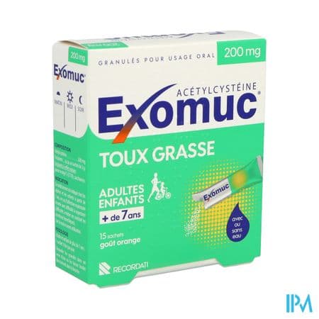 Exomuc 200mg Granules Pour Usage Oral Stick 2g 15 — Pharmacie Centrale de la villette 93 - 24/24 (Pharmacie de garde)