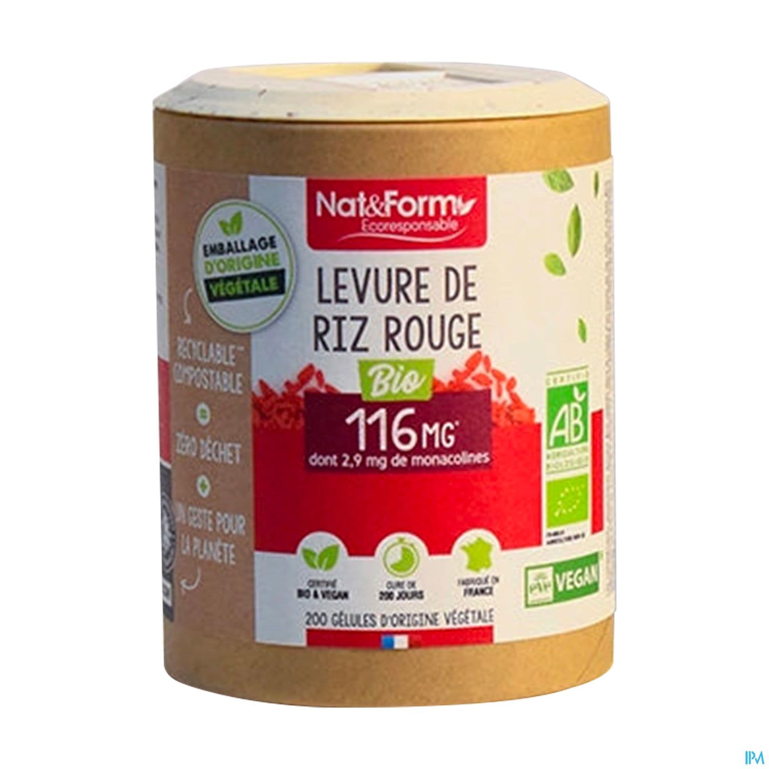 Nat Et Form Ecoresponsable Levure De Riz Rouge Bio Gelule Vegetale 200