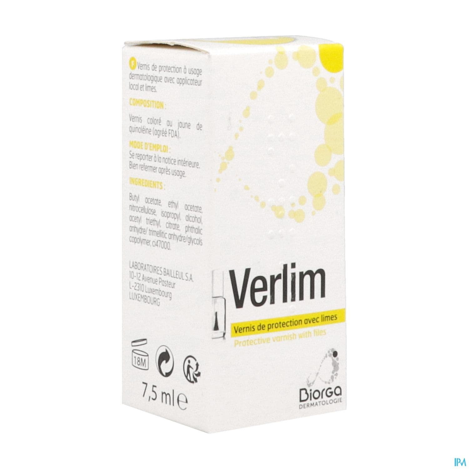 VERLIM 3 VERNIS PROTECTEUR7,5ML — Pharmacie du Centre Gennevilliers