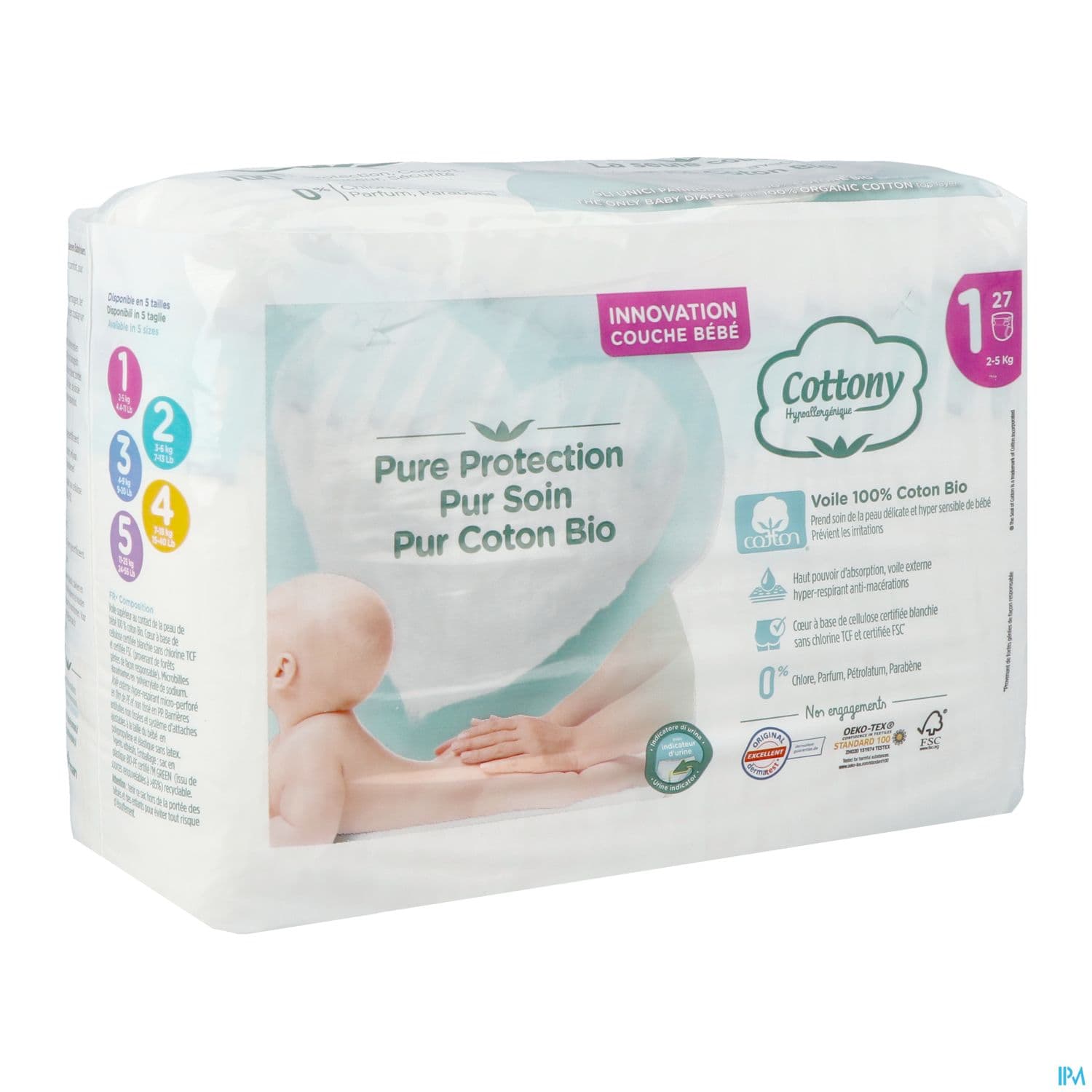 COTTONY COUCHE BB T1 2-5KG 27 — Pharmacie Riviera