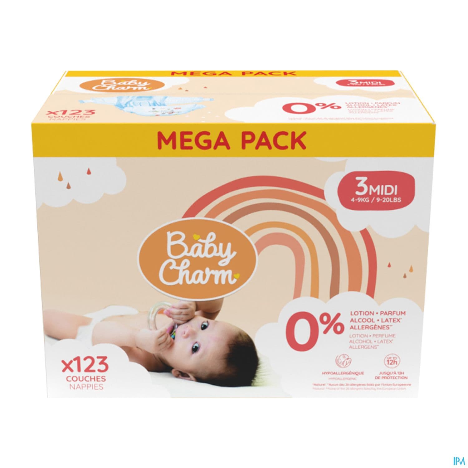 BABY CHARM COUCHE MIDI 4-9KG X123 — Pharmacie des Couronneries