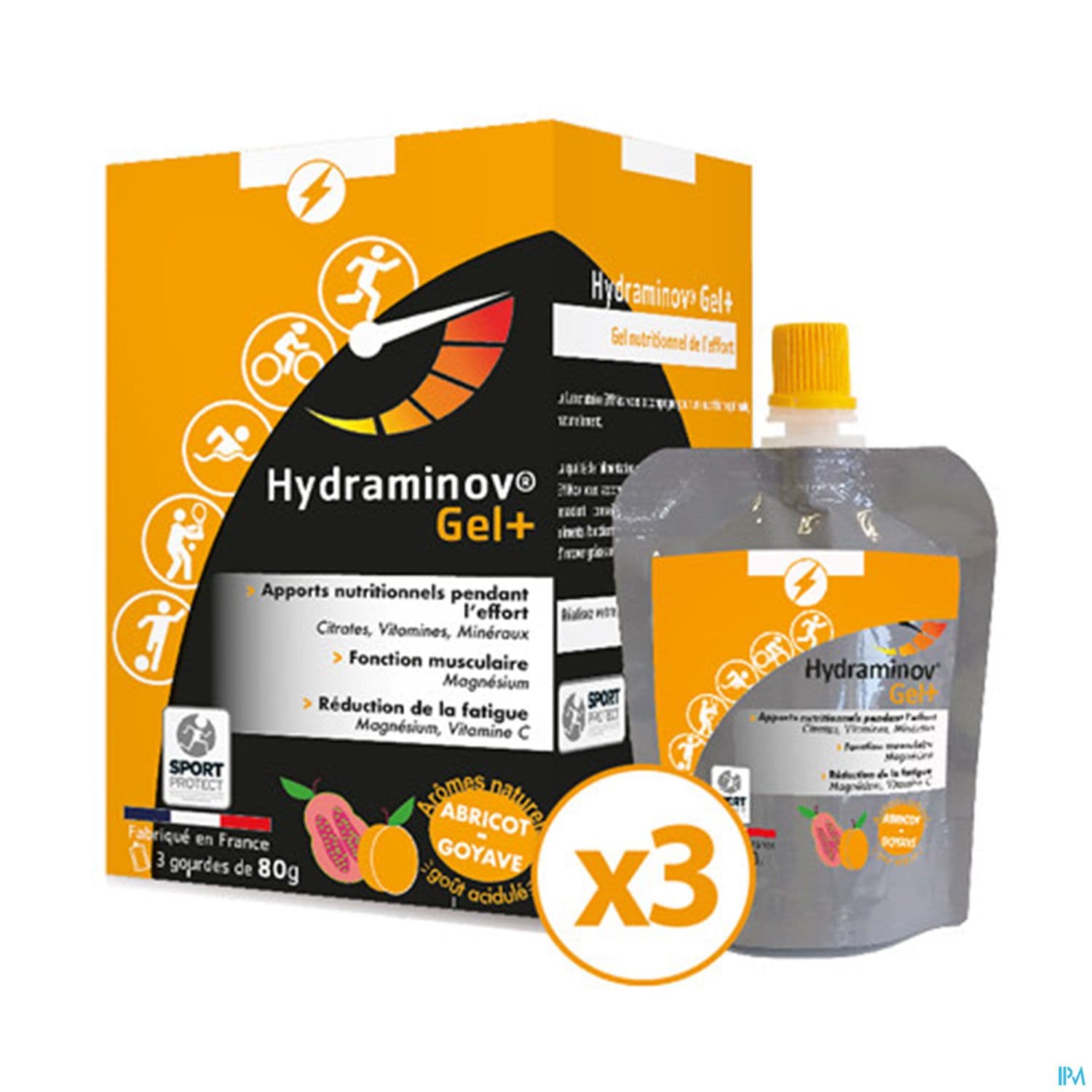 Effinov Hydraminov Gel+ Energetique Gourde 80g X3 — Pharmacie du Grand Vitrolles