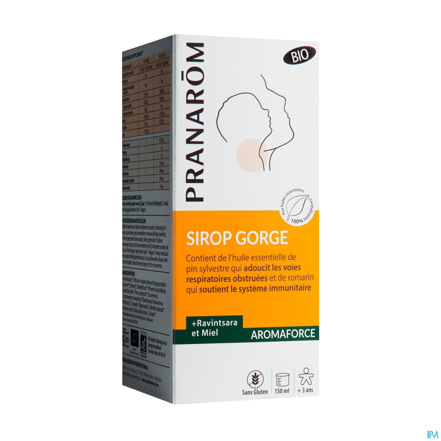 Pranarom Aromaforce Sirop Voies Respiratoires Miel/ravintsara Bio 150ml — Pharmacie de la Rocade - Annecy
