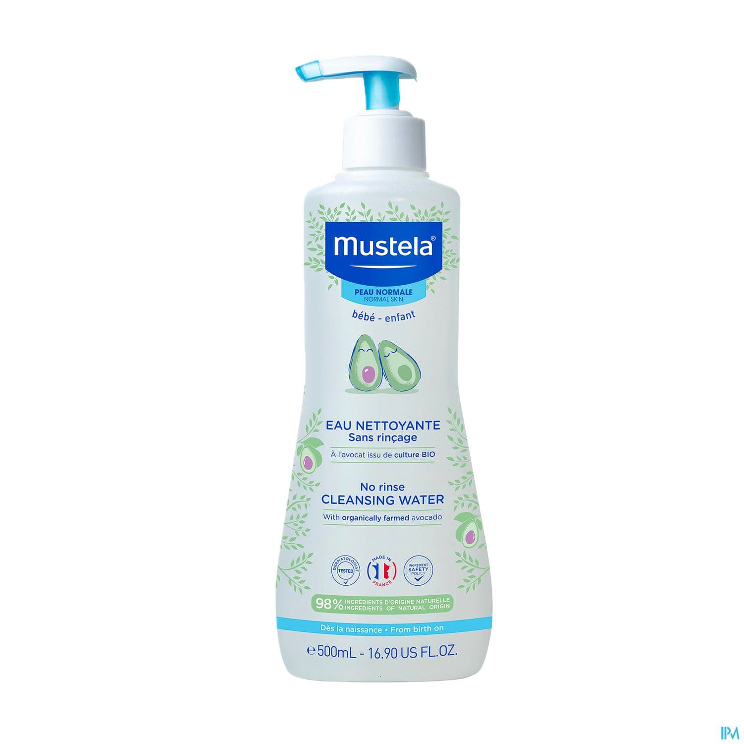 Mustela Bebe Enfant Eau Nettoyante Sans Rincage A l Avocat Bio 500ml — Pharmacie Pharmavance Metz