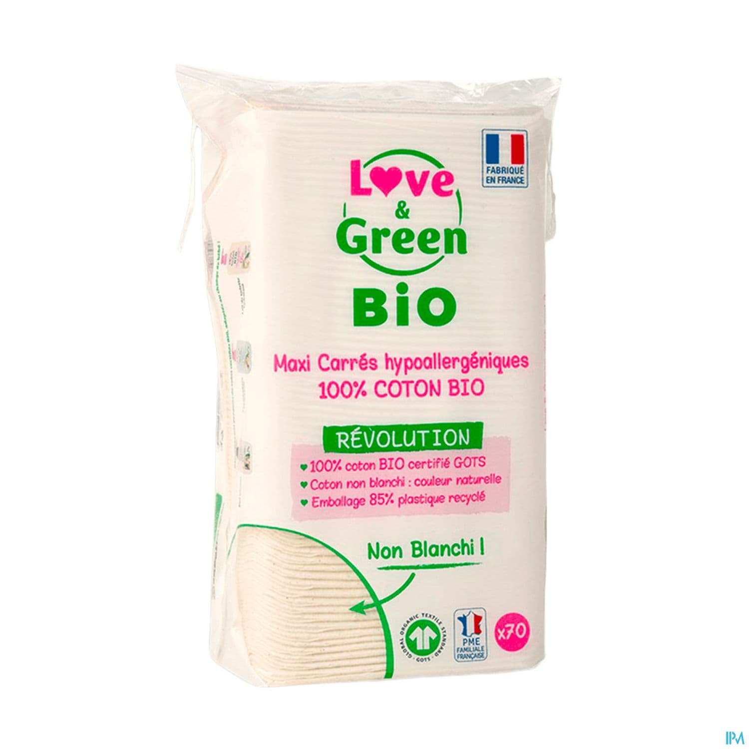 LOVE&GREEN BIO COTON MAXI CARRE 70 — Pharmacie du Grand Vitrolles