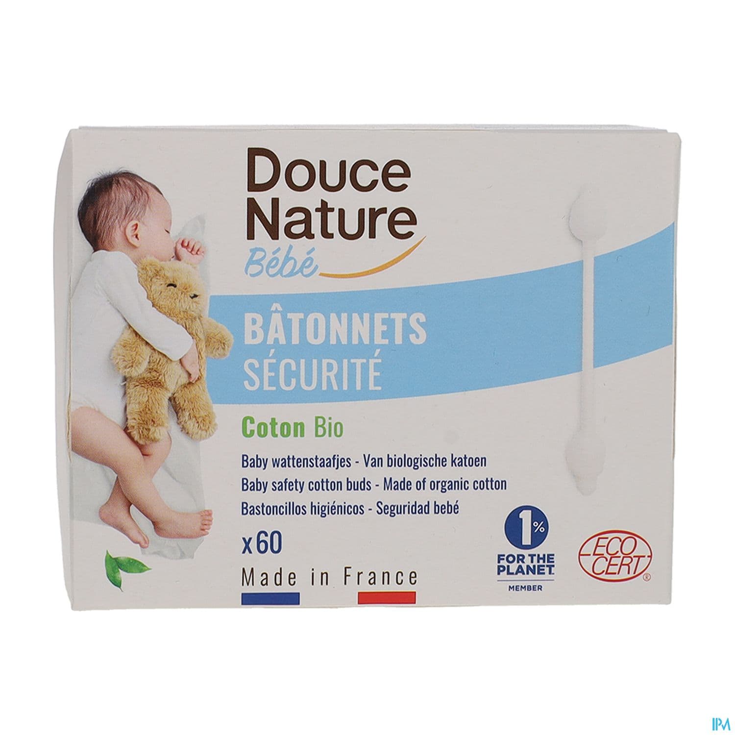 Douce Nature Batonnet Oreille Bebe Coton Bio 56 — Pharmacie Pharmavance Auteuil