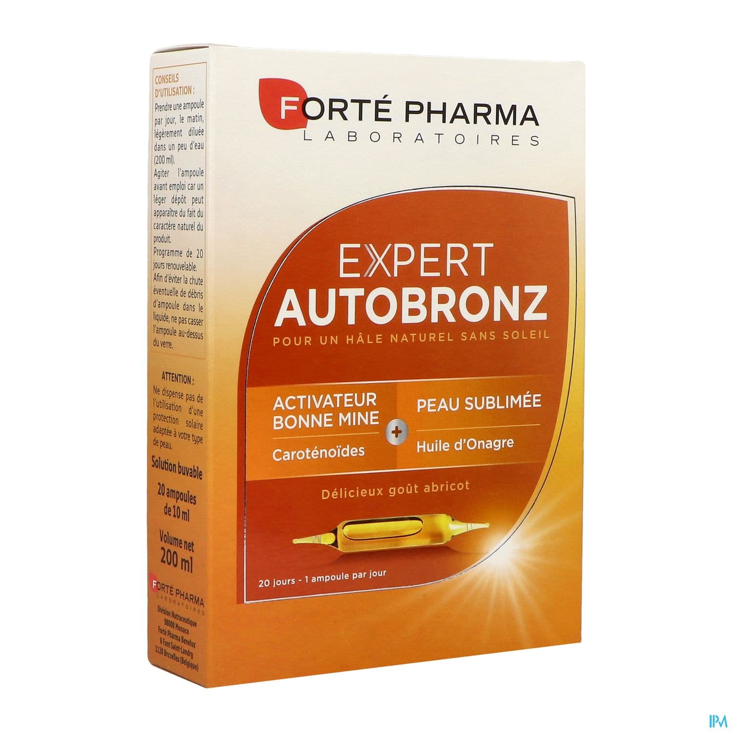 Forte Pharma Expert Autobronz Ampoule Buvable 10ml 20 — Pharmacie Lafayette Daloy