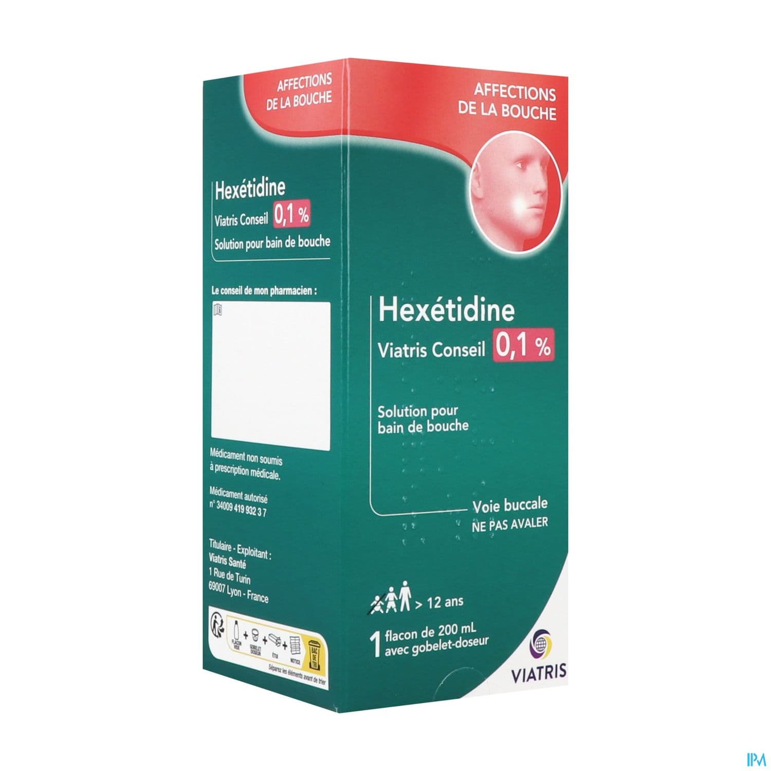 Hexetidine Mylan Conseil 0.1% Bain De Bouche 200ml — Pharmacie Principale des Grésillons