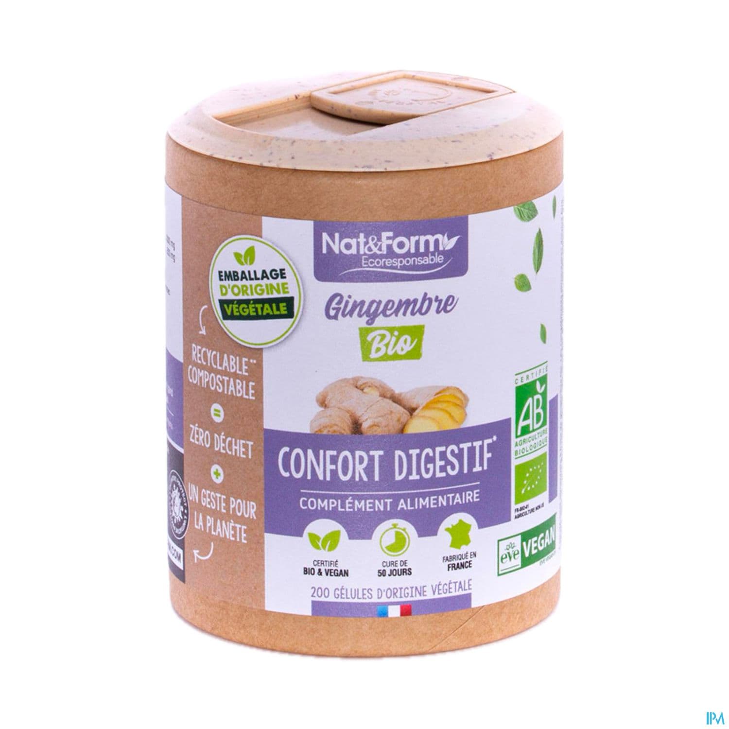 Nat Et Form Ecoresponsable Gingembre Bio Gelule Vegetale 200 — Pharmacie Marie Stuart