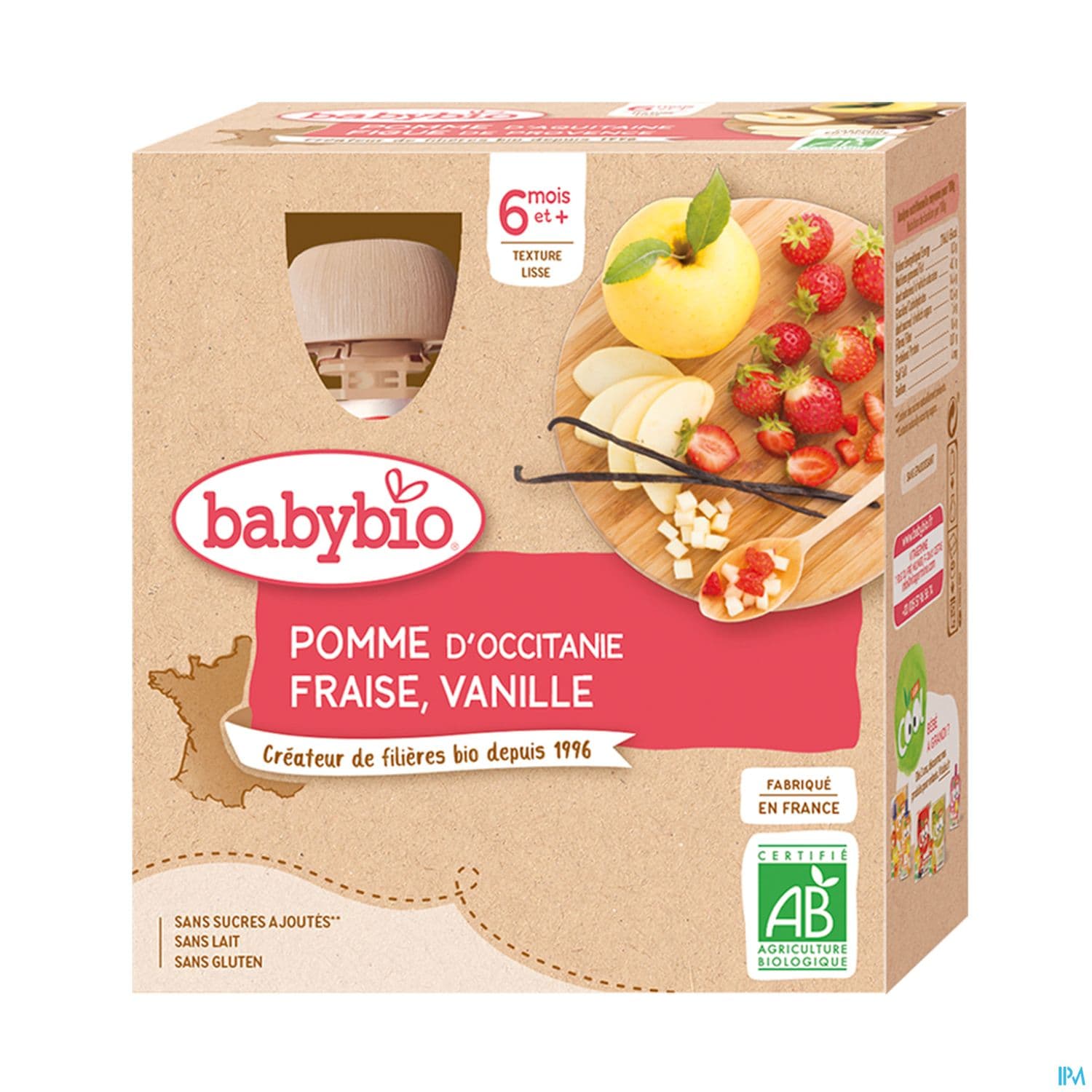 BABYBIO GOURD POM/FRAIS/VANILL 90G — Pharmacie Centrale Boulogne by Nexum