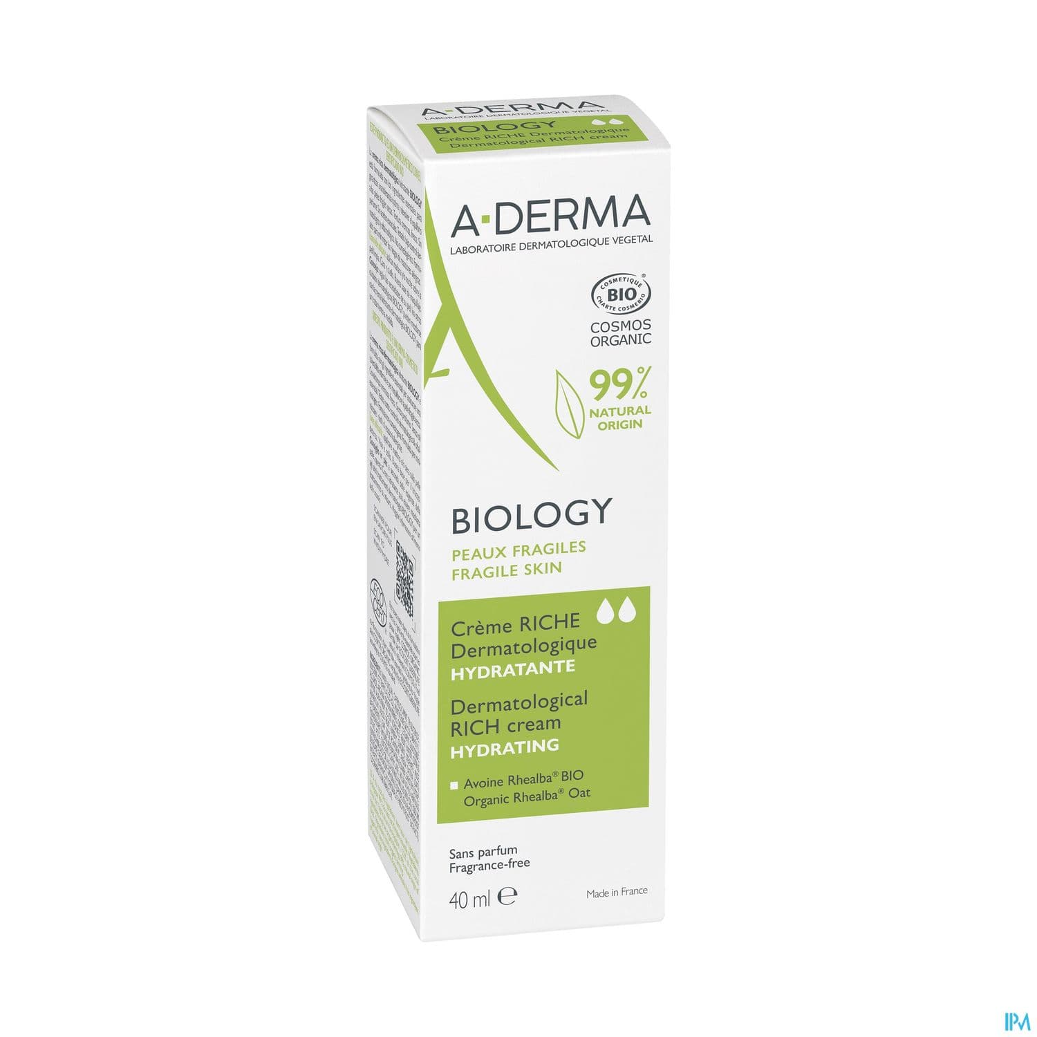 A-DERMA BIOLOGY CR RICH DERMA 40ML — Pharmacie Lafayette Bordeaux