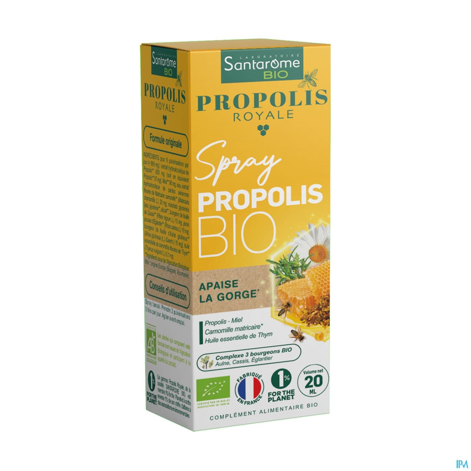Santarome Spray Propolis Bio 20ml — Pharmacie Marie Stuart