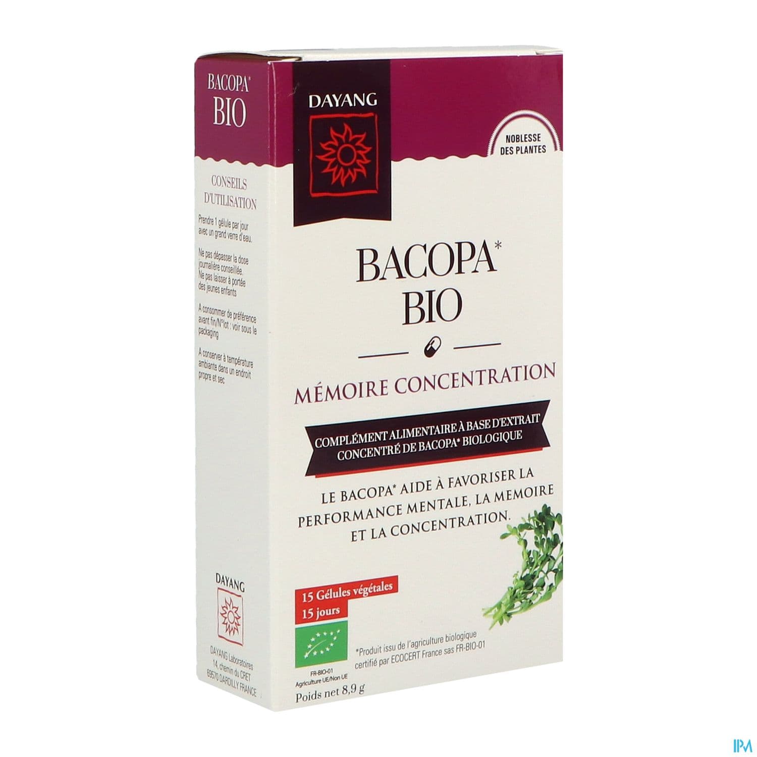 Dayang Bacopa Bio Gelule 15 — Pharmacie Apothical Nanterre Université