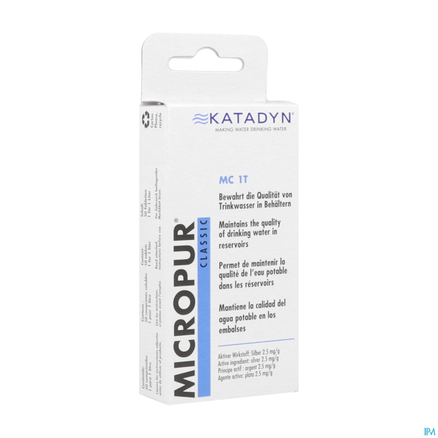 MICROPUR CLASSIC MT1 CPR 50 — PHARMACIE DES CLINIQUES