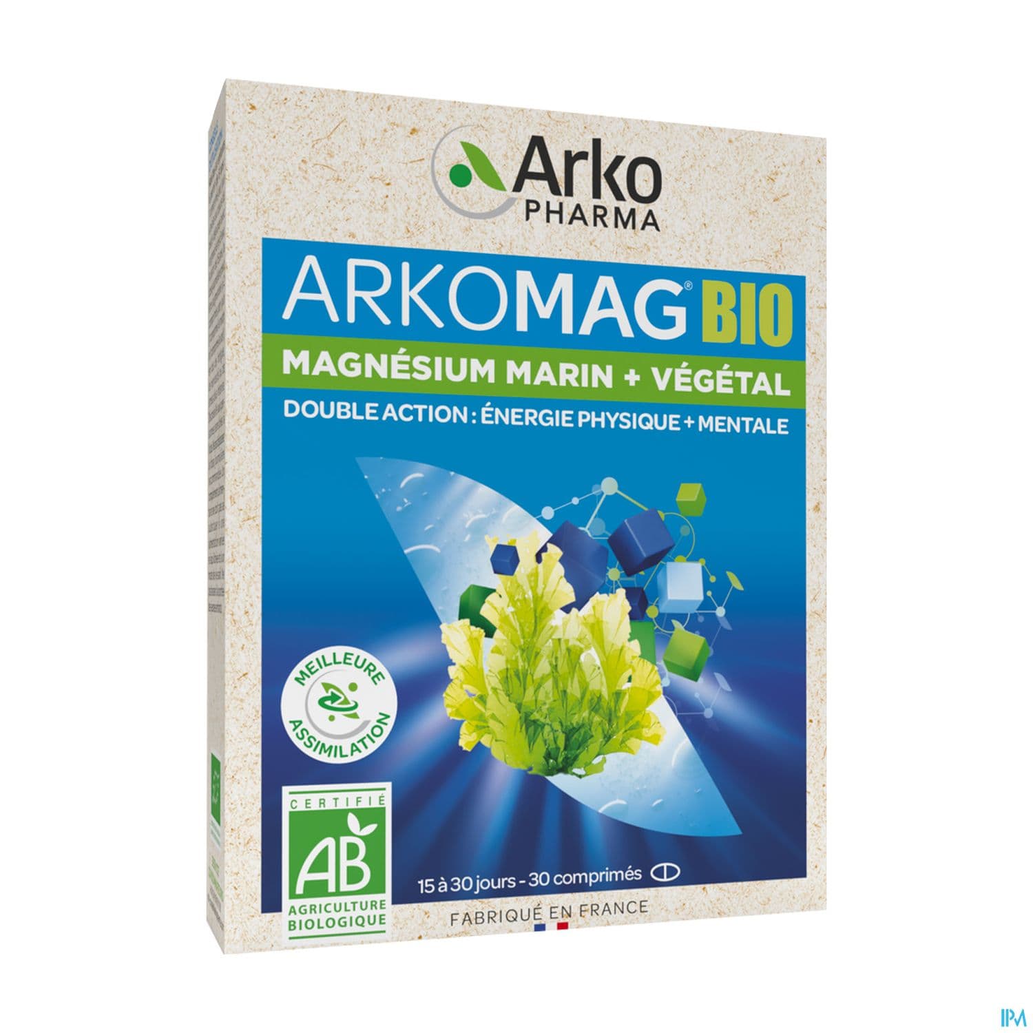 Arkopharma Arkomag Magnesium Marin + Vegetal Bio Comprime 30 — Pharmacie de Vienne Blois
