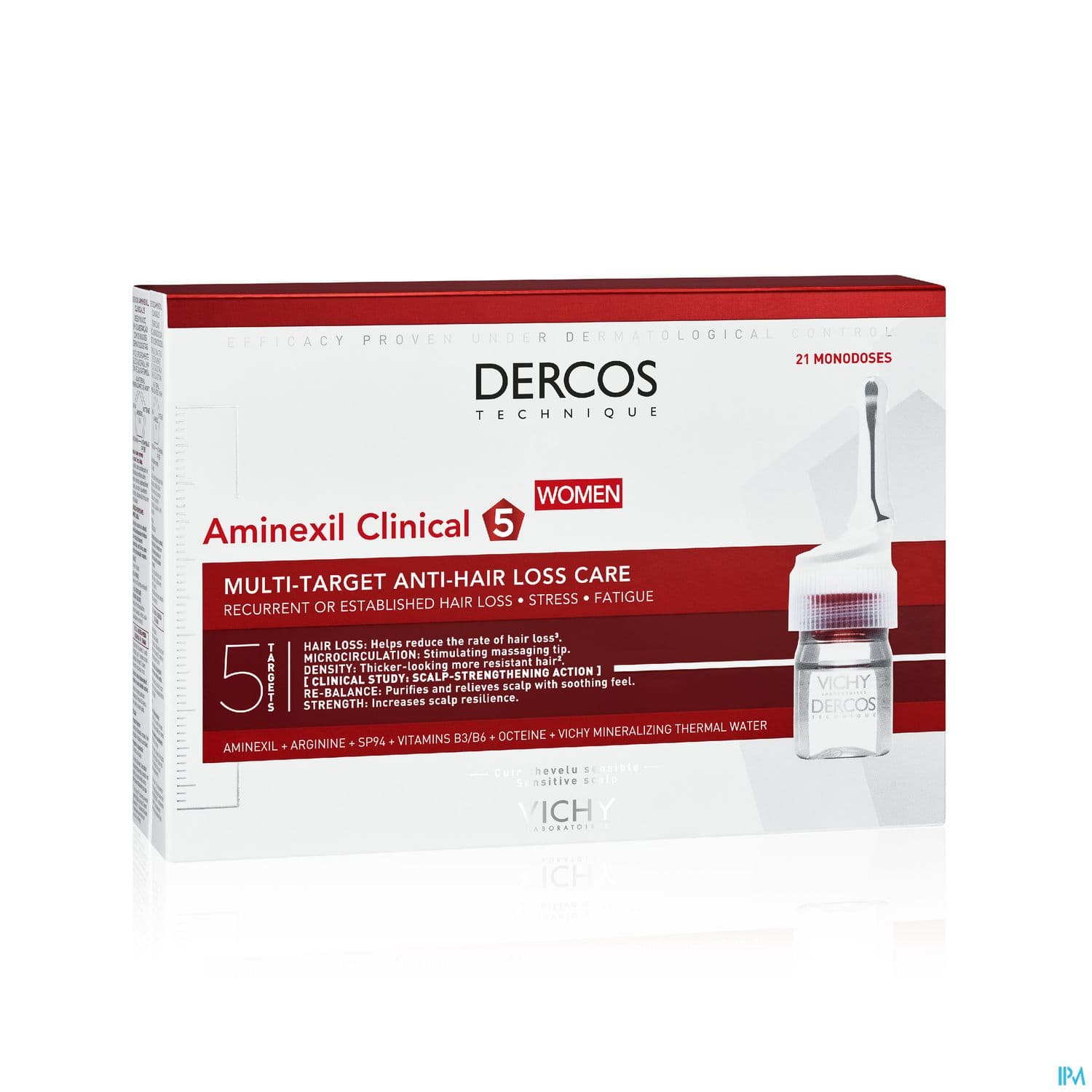 Vichy Dercos Aminexil Clinical 5 Women Amp 21x6ml — Pharmacie Cannes Riviera