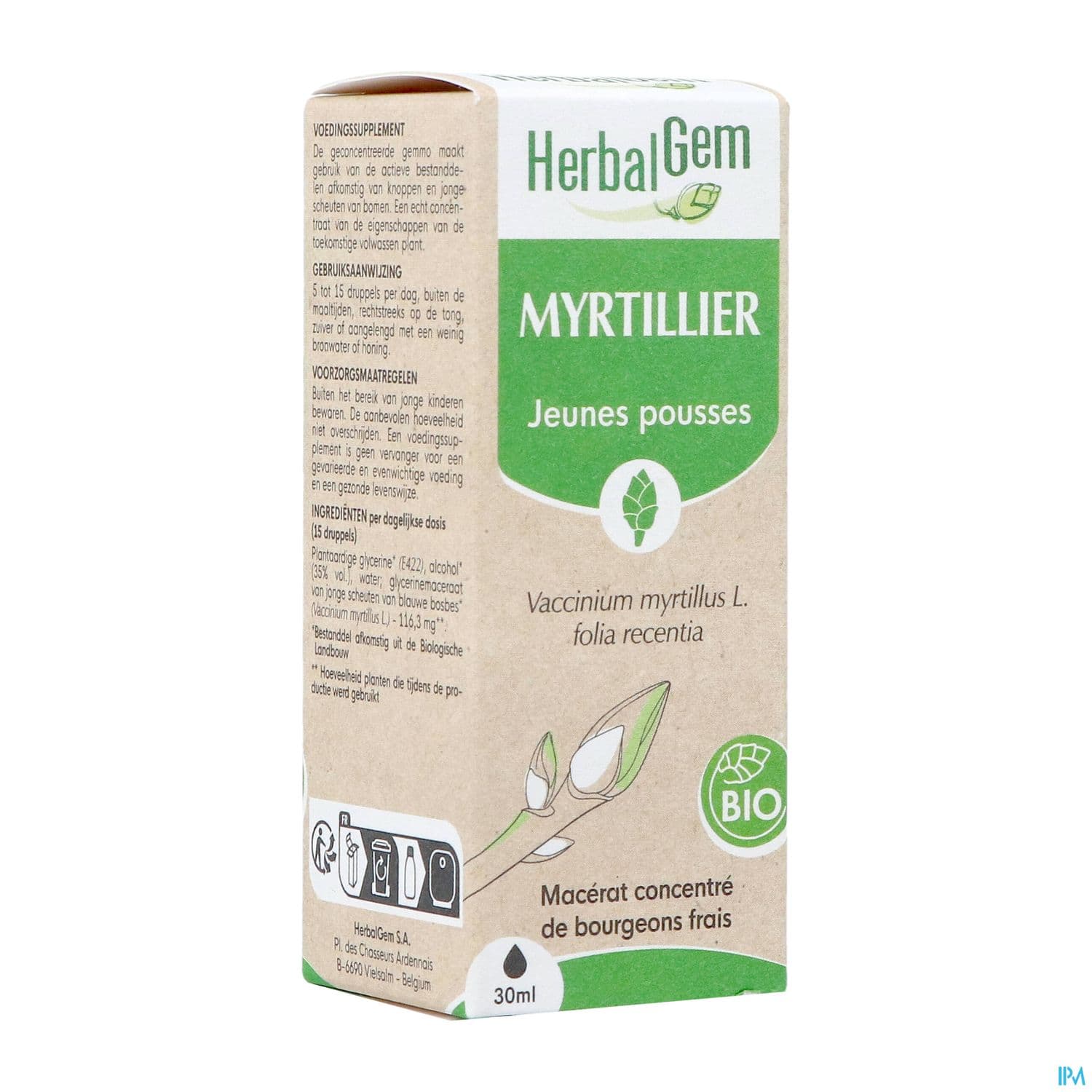 HERBALGEM MACER MER BIO MYRTIL30ML — Pharmacie des Allées