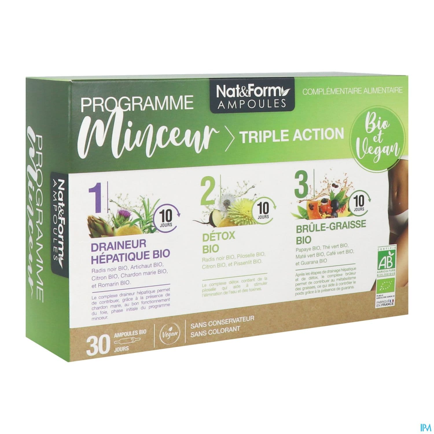 Nat Et Form Ampoule Programme Minceur Bio 10ml 30