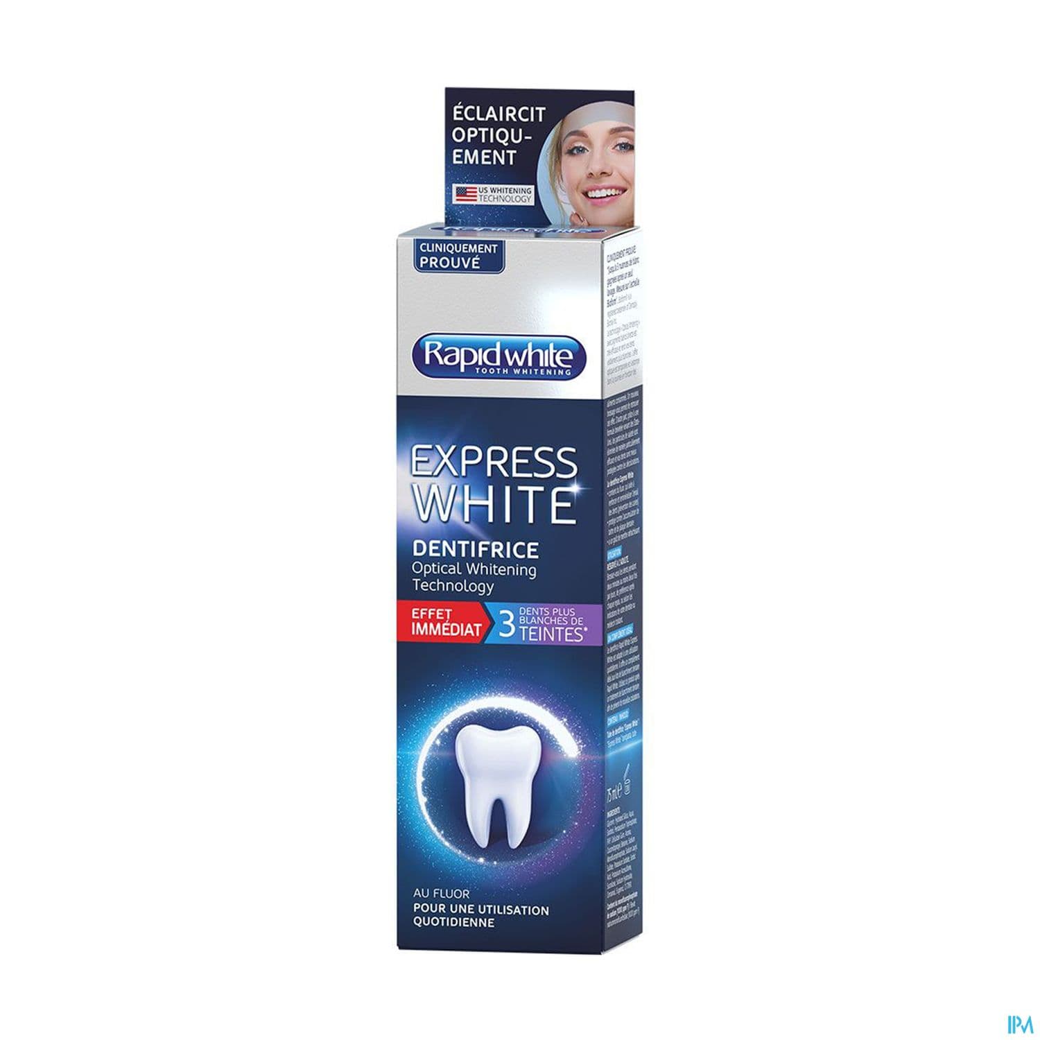 Rapid White Dentifrice Express White 75ml — Pharmacie Principale des Grésillons