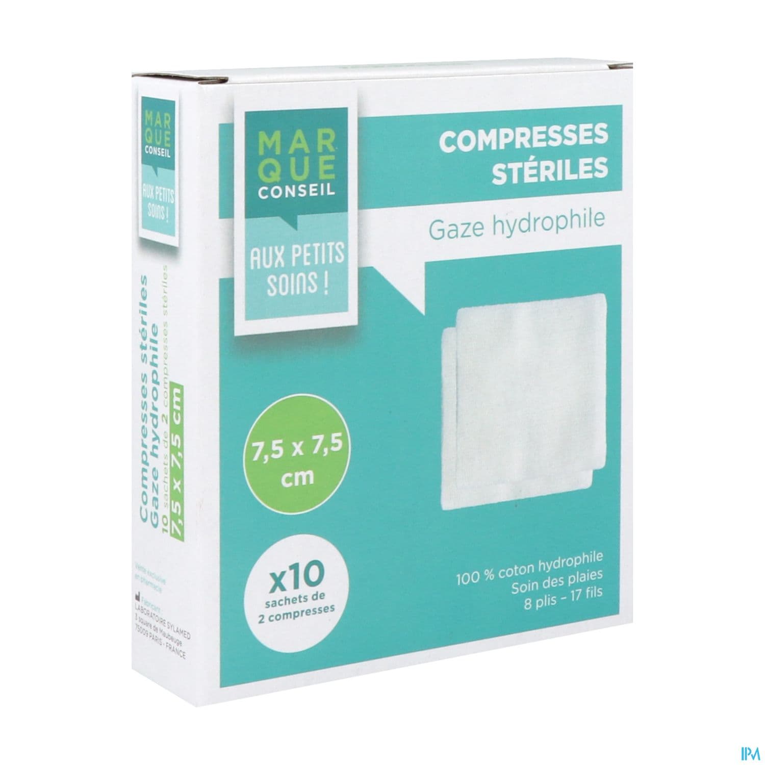 MCONSEIL COMP GAZE ST 7,5X7,5.10X2 — Pharmacie Chartreuse
