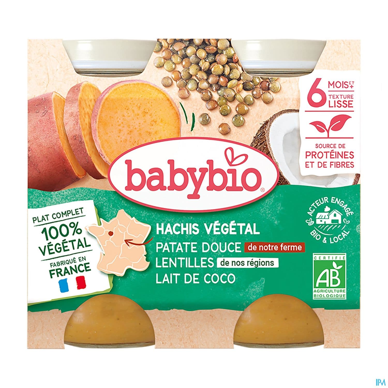 BABYBIO MENU PATATE/LENTIL 2X200G — Pharmacie saint-Gilles Paris