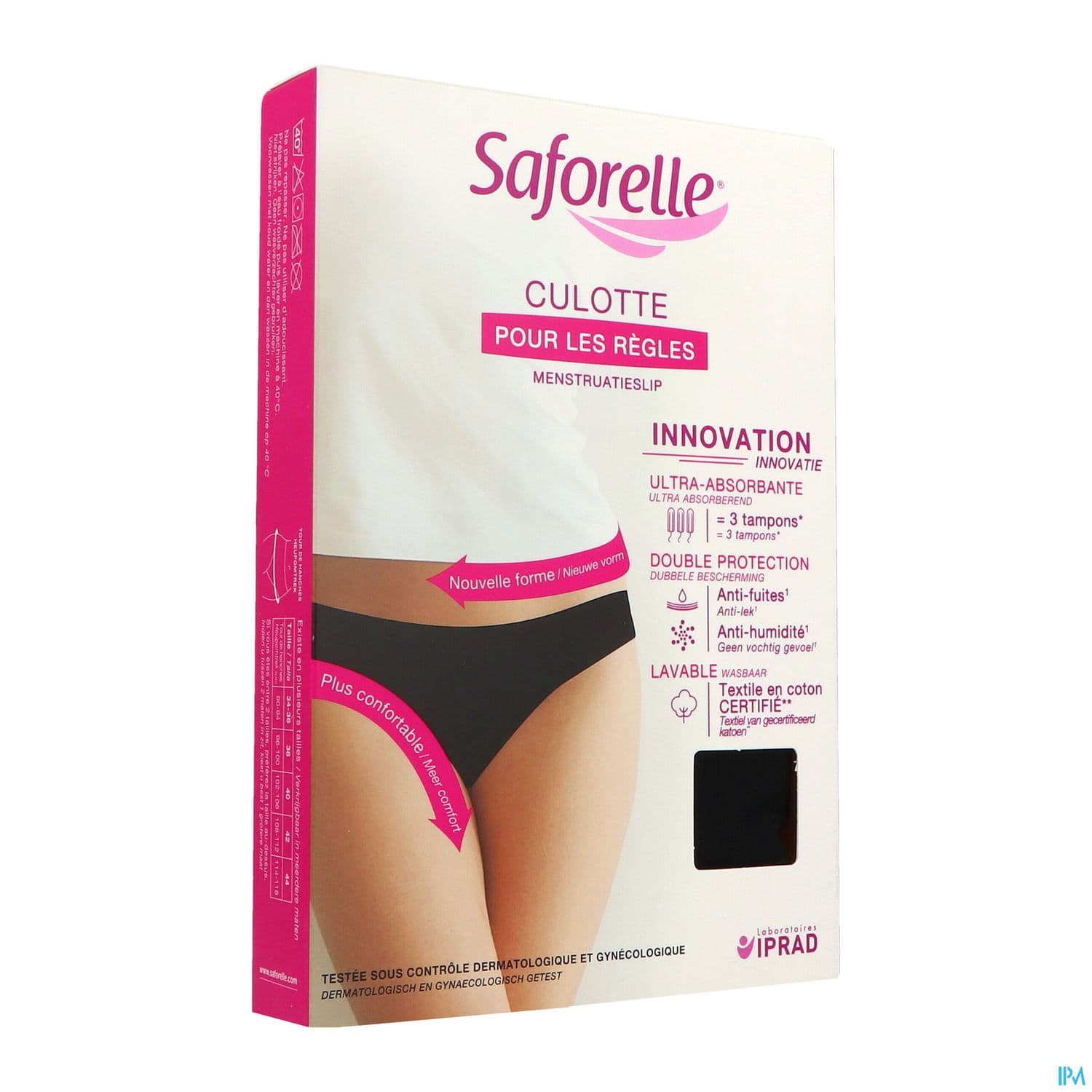 SAFORELLE Culotte ultr abs règles noire TXL