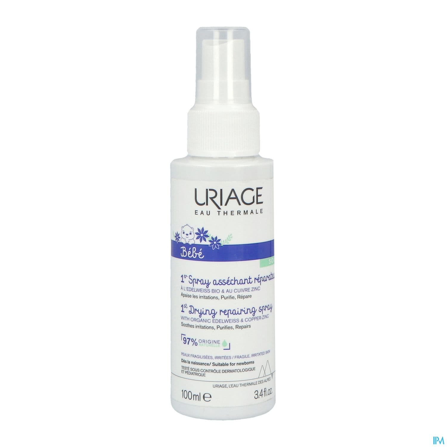 Uriage Bebe 1er Spray Assechant Reparateur Edelweiss Bio 100ml — Pharmacie Pharmavance Hauts De Suresnes