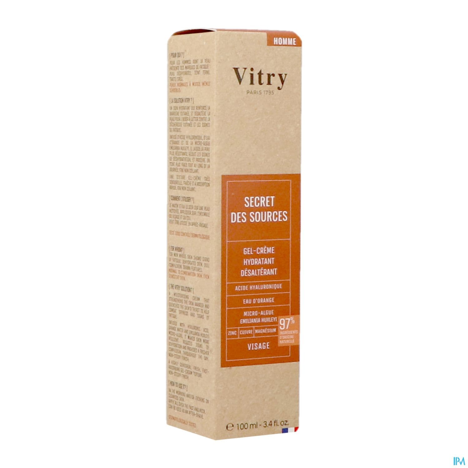 VITRY HOM SECRET SOURC GEL CR100ML — Pharmacie St Honoré - Amiens