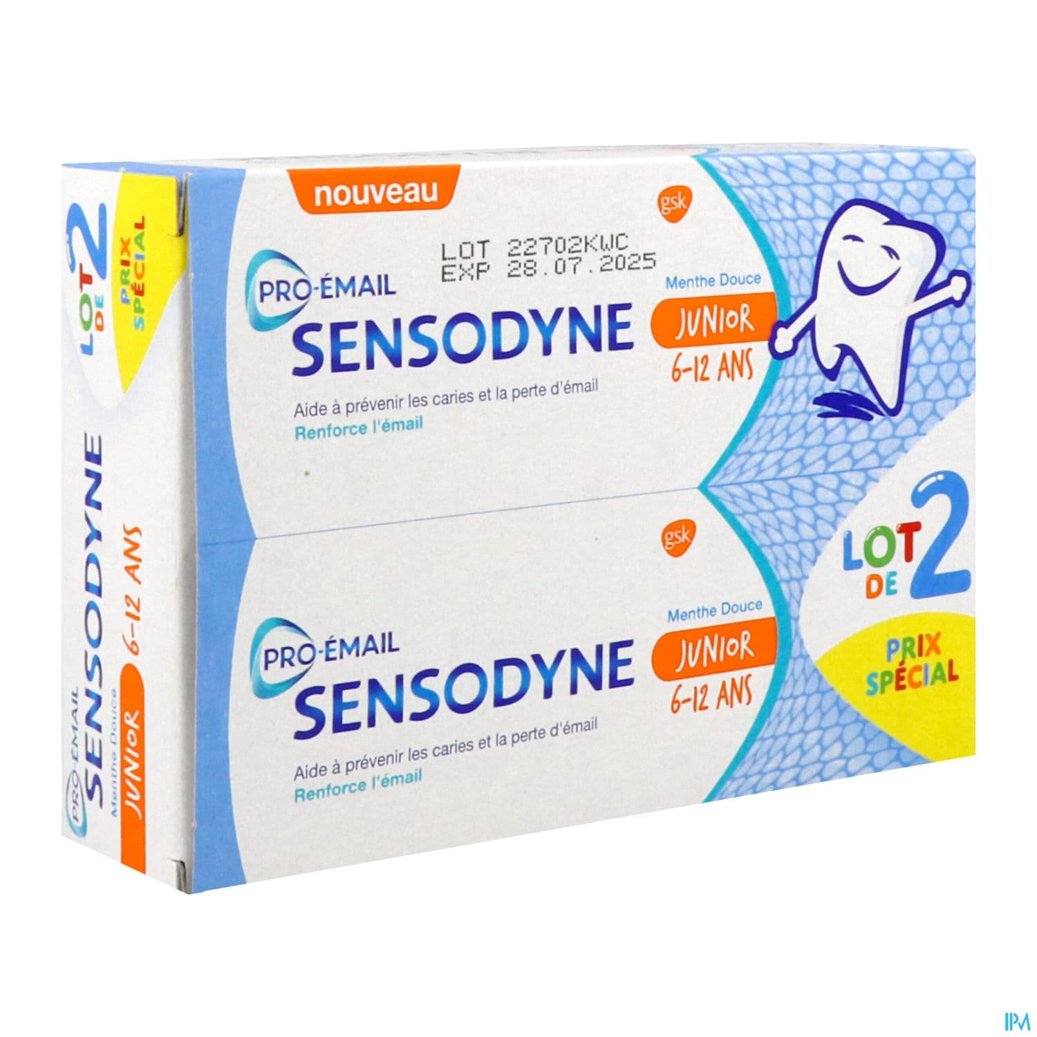Sensodyne Dentifrice Junior Pro Email 6/12ans 50ml X2