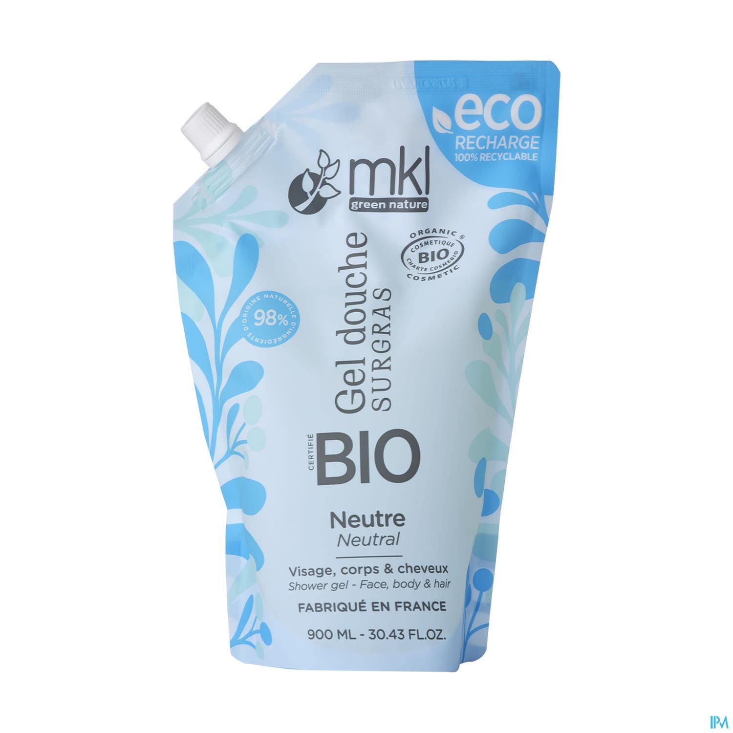 MKL GEL DCH NEUTRE BIO 900ML — Pharmacie St Honoré - Amiens