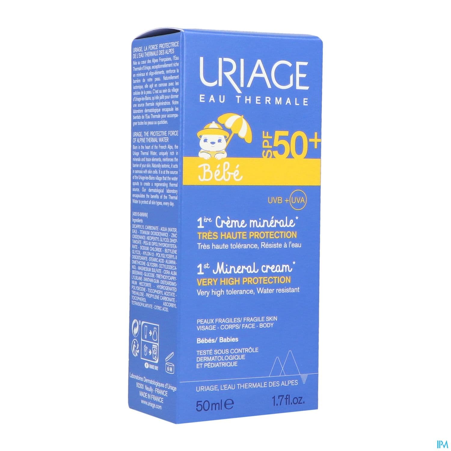 URIAGE BEBE 1ERE CR MIN SPF50 50ML — Pharmacie Le pallec
