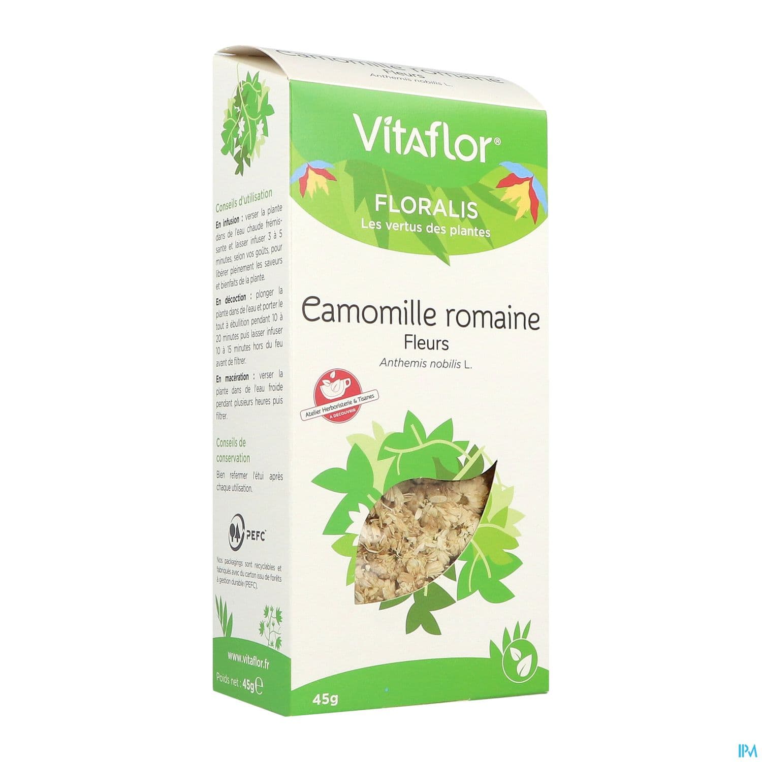 CAMOMILLE ROM VITAFLOR 45G — Pharmacie plaisance