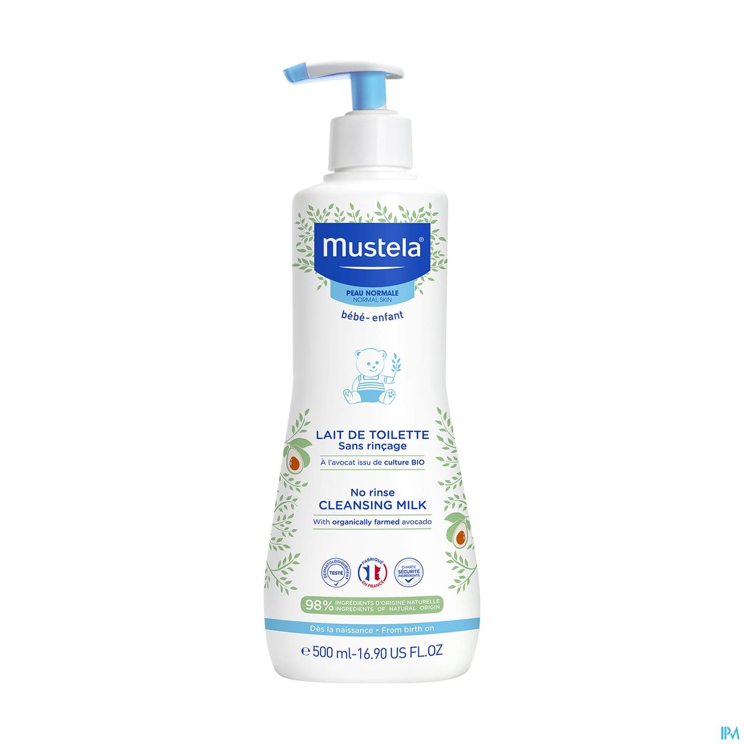 MUSTELA BB LAIT TOIL S/RINC PN 500 — Pharmacie Duroc - Paris