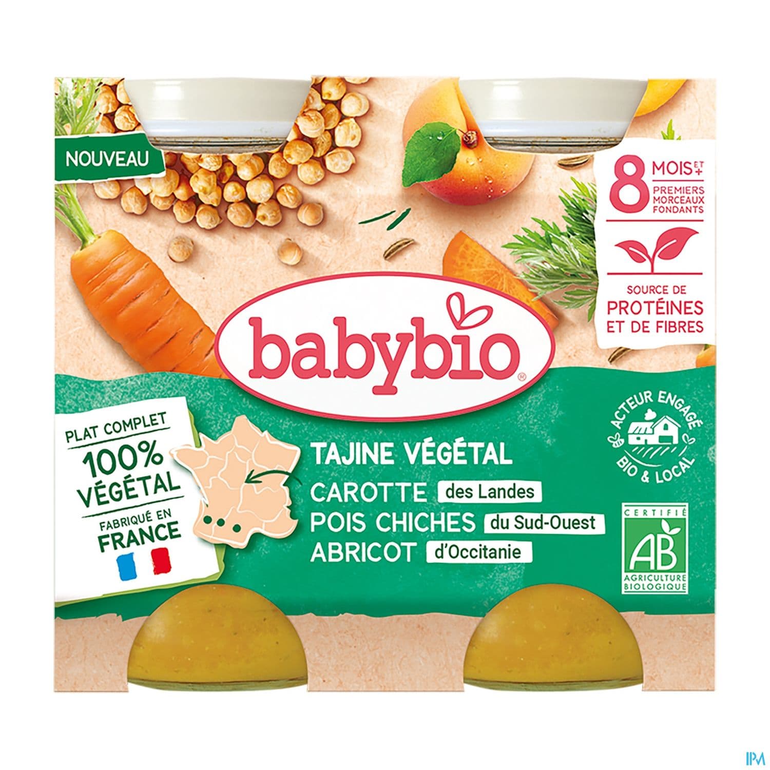 BABYBIO MENU BOULGH/ABRICOT 2X200G — Grande Pharmacie de la Gare - Sartrouville