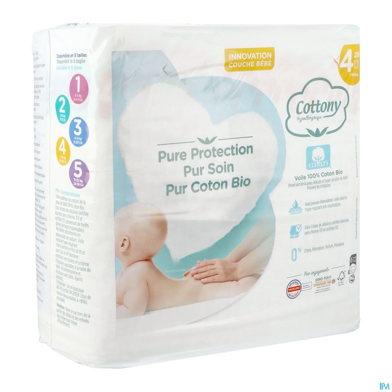 COTTONY COUCHE BB 7-18KG T4 28 — Pharmacie Juin