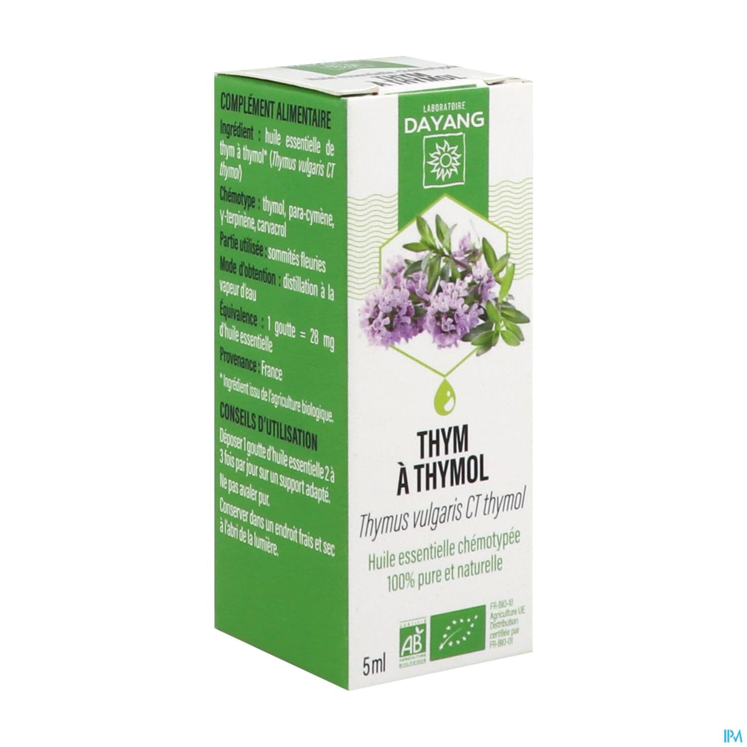 DAYANG HE BIO THYM THYMOL 5ML — Pharmacie du stade