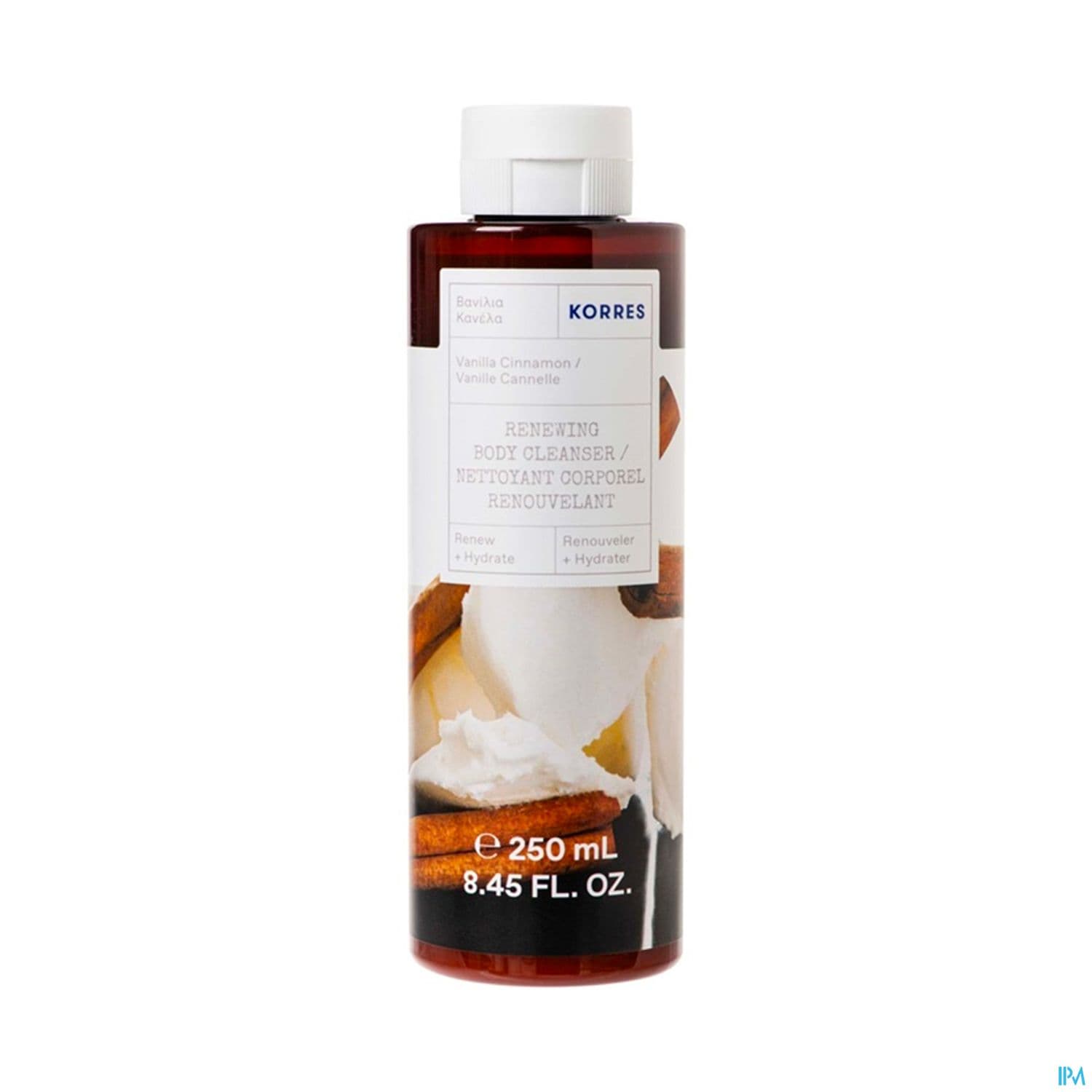 KORRES GEL DCH VANIL/CANNEL 250ML — Pharmacie Européenne 24/24 de la place de clichy