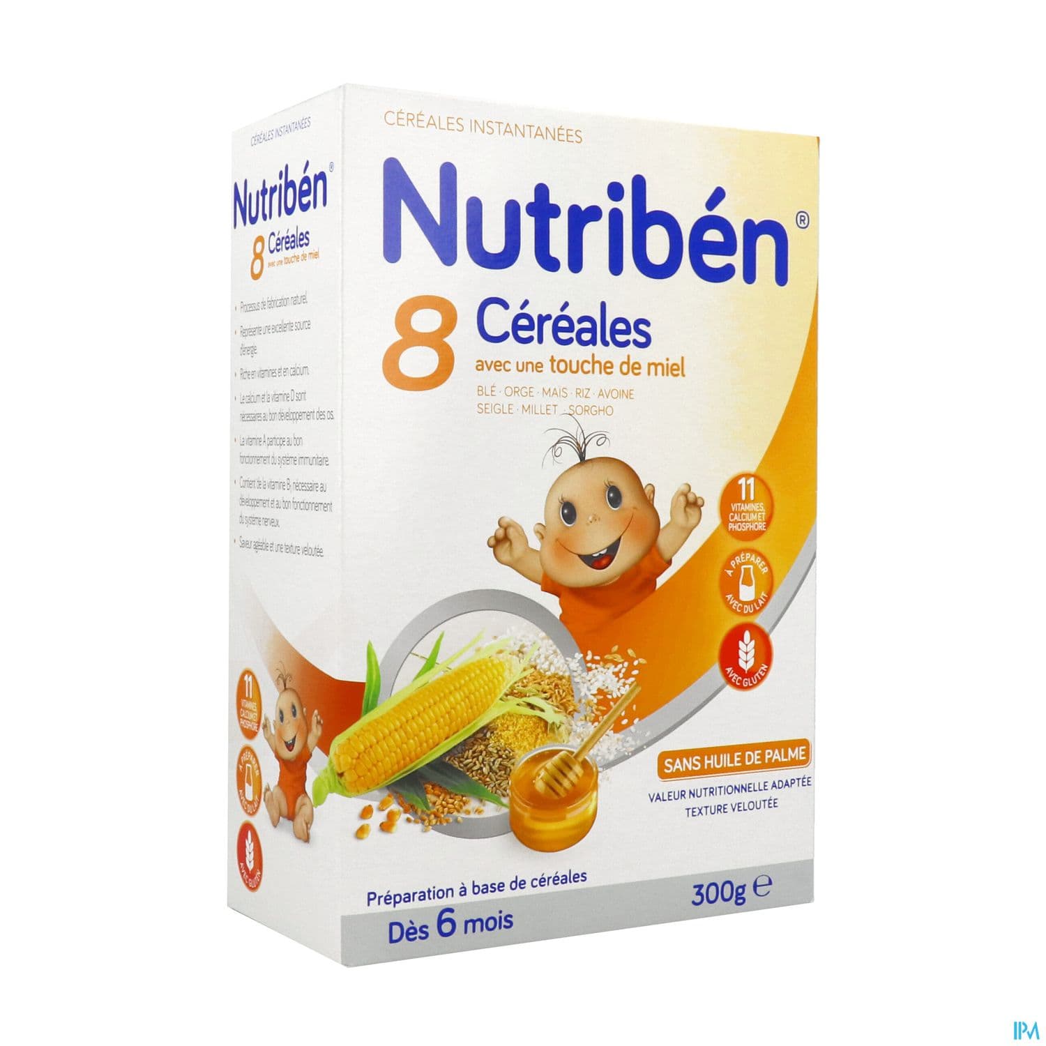 NUTRIBEN 8 CEREALE MIEL 300G — Pharmacie porte de la villette