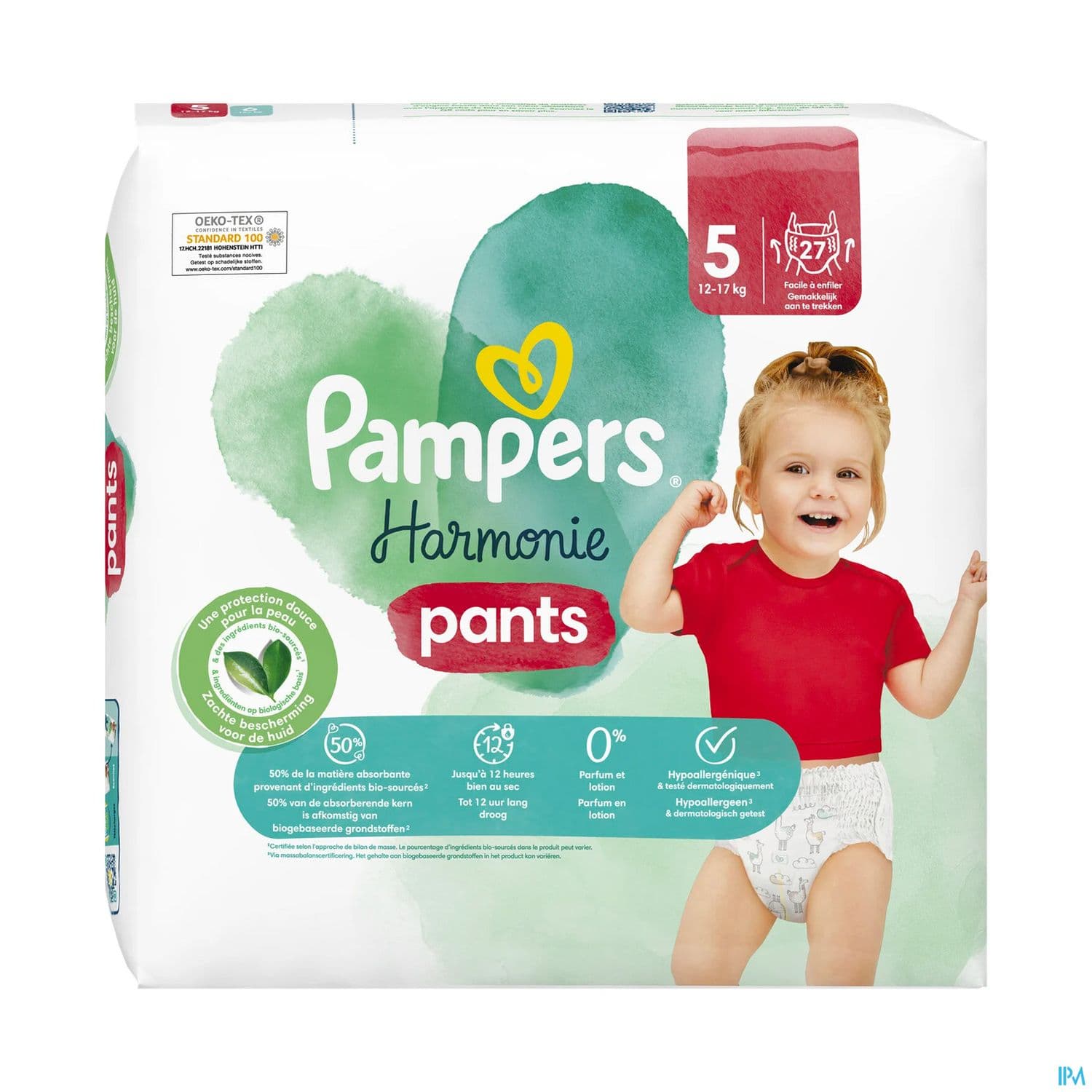 Pampers Harmonie Pants Culotte T5 12/17kg 27 — Grande Pharmacie de la Gare - Sartrouville