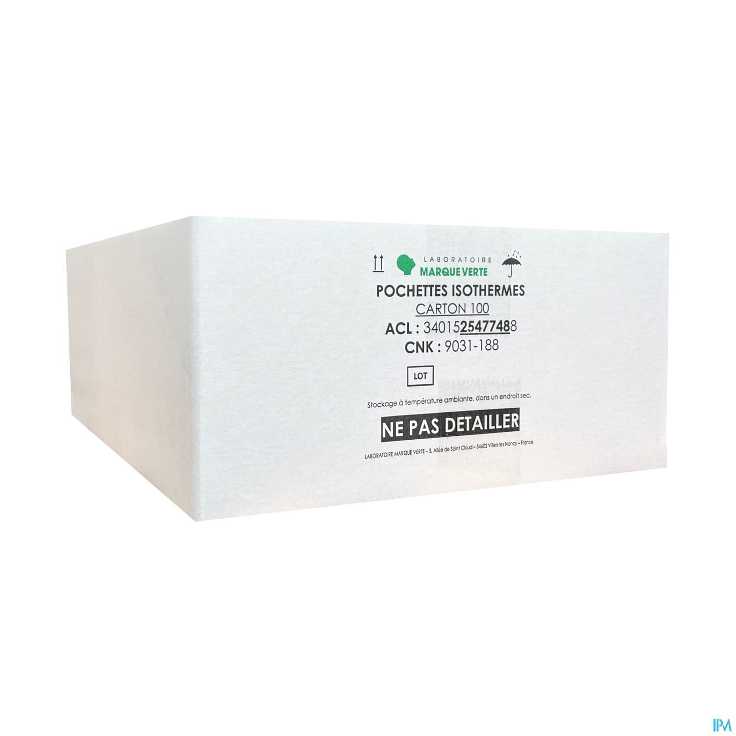 Marque Verte Poche Isotherme 20cm X 25cm 100 — Pharmacie  Saint Seb Boulevard
