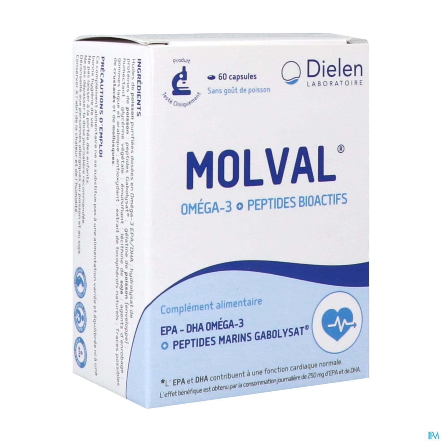 MOLVAL OMEGA 3+PEPTIDE CAPS 60 — Pharmacie St Honoré - Amiens