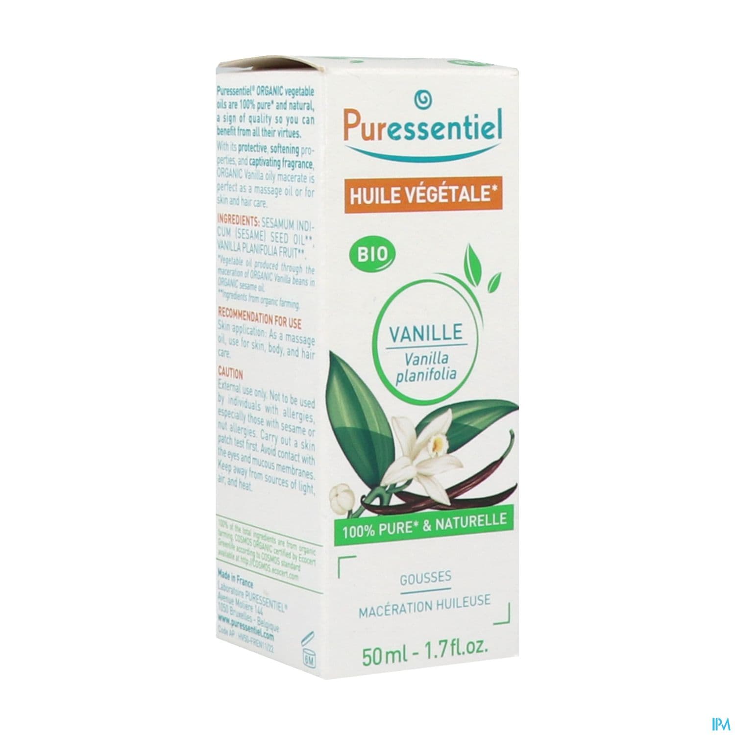 PURESSENTIEL HLE V BIO VANILLE50ML — Pharmacie Riviera
