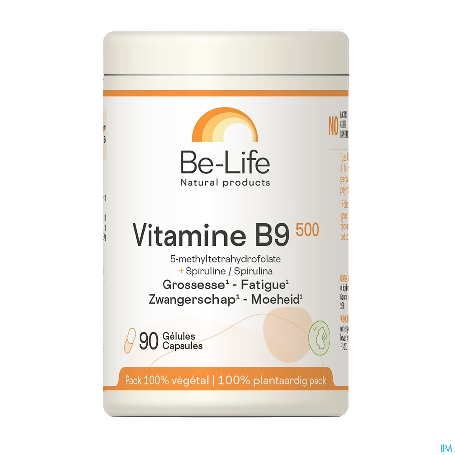 Be Life Vitamine B9 500 Gelule 90 — Grande Pharmacie de la Gare - Sartrouville