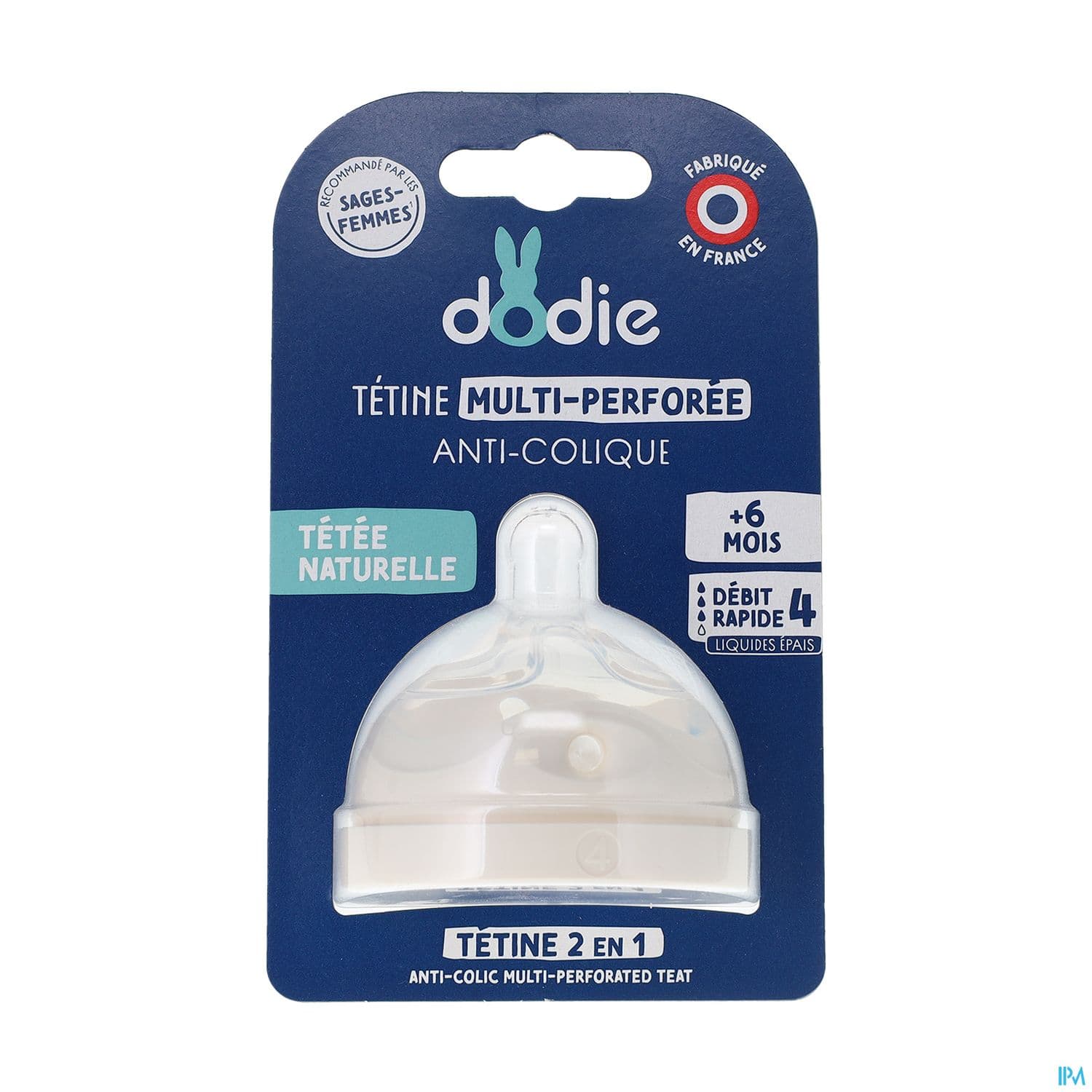 Dodie Teat Ring Tetine Silicone Multi Perforee Anticolique Debit 4 +6mois Liquide Epais