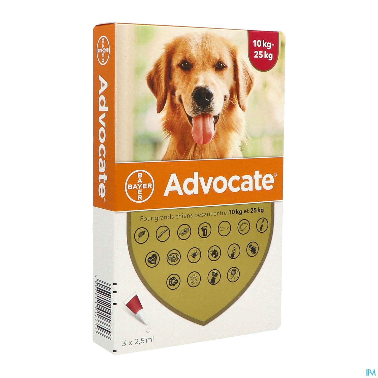 Advocate Chien Grand Spot On Solution 2ml5 X 3 — Pharmacie Parc Lann