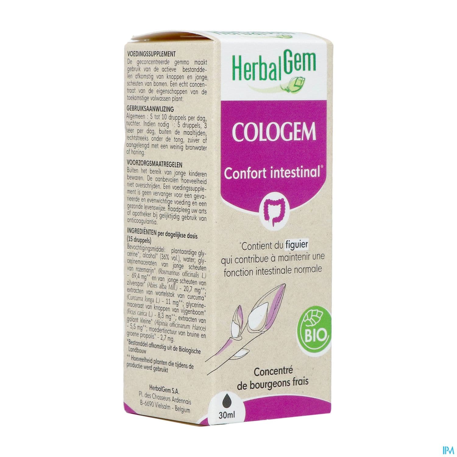 Herbalgem Cologem Gc19 Confort Intestinal Bio 30ml — Pharmacie Saint-Ferdinand