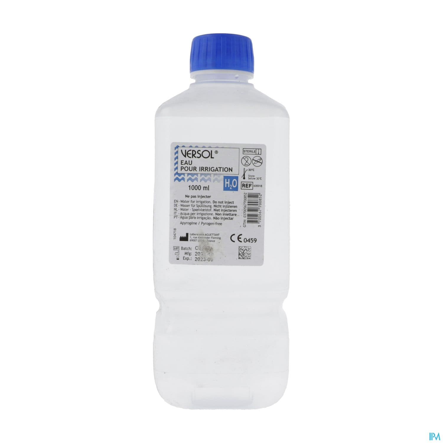 VERSOL EAU STERILE FL 1000ML DM — Pharmacie Val de l'Aurence Limoge