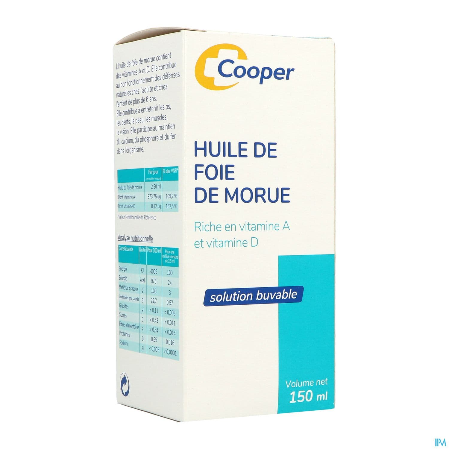 Cooper Huile De Foie De Morue Solution Buvable 150ml — Pharmacie Principale des Grésillons