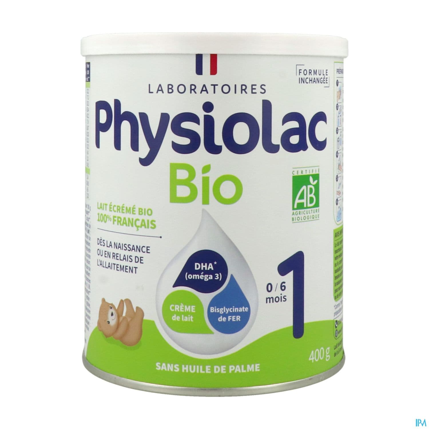 PHYSIOLAC LAIT BIO1 PDR 400G
