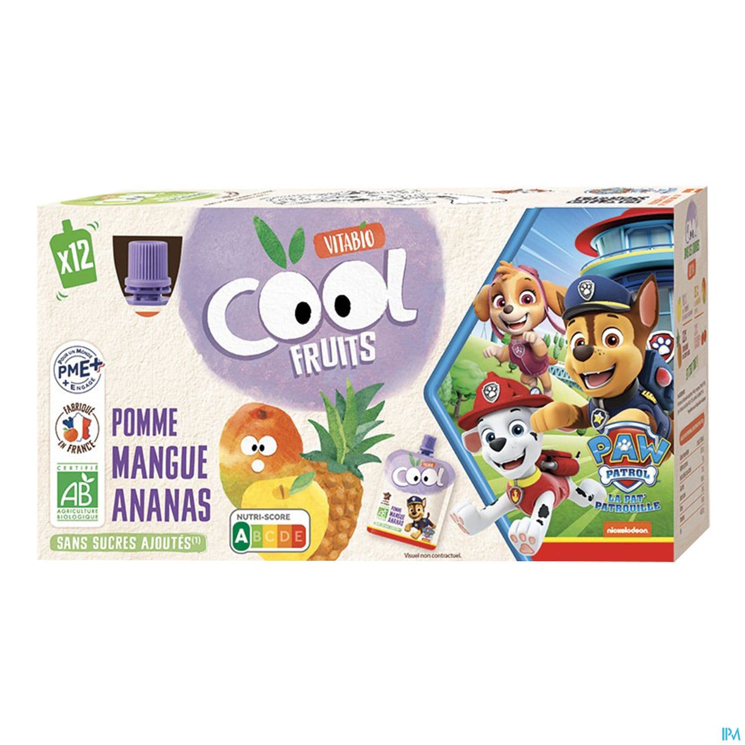 VITABIO COOL POM/MANG/ANANA 12X90G — PHARMACIE DES CLINIQUES